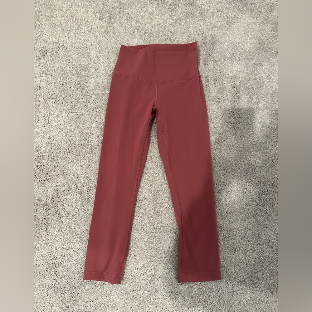 Lululemon Pink Wunder Under Cropped Leggings